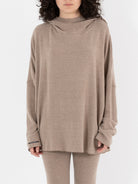 Album Di Famiglia Big Big Hoodie in Marron Glace JP - ALBUM DI FAMIGLIA at Worthwhile - shop TOP