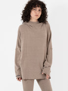 Album Di Famiglia Big Big Hoodie in Marron Glace JP - ALBUM DI FAMIGLIA at Worthwhile - shop TOP