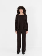 Album Di Famiglia Pullover in Chocolate JP - ALBUM DI FAMIGLIA at Worthwhile - shop TOP