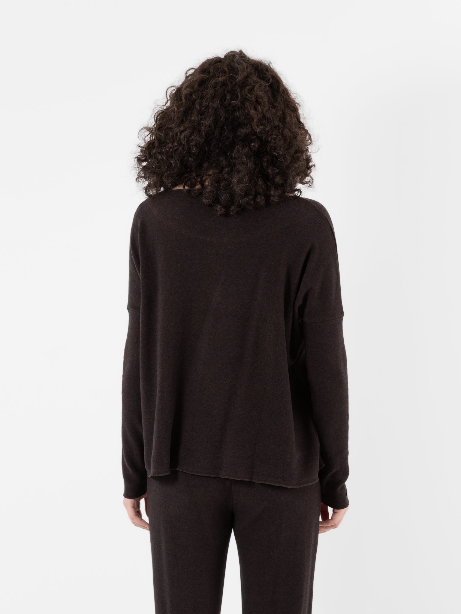 Album Di Famiglia Pullover in Chocolate JP - ALBUM DI FAMIGLIA at Worthwhile - shop TOP