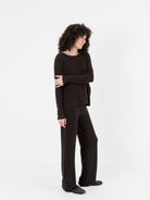 Album Di Famiglia Pullover in Chocolate JP - ALBUM DI FAMIGLIA at Worthwhile - shop TOP