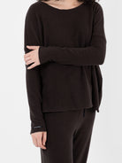 Album Di Famiglia Pullover in Chocolate JP - ALBUM DI FAMIGLIA at Worthwhile - shop TOP