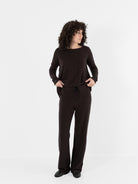 Album Di Famiglia Basic Trousers in Chocolate JP - ALBUM DI FAMIGLIA at Worthwhile - shop PANT