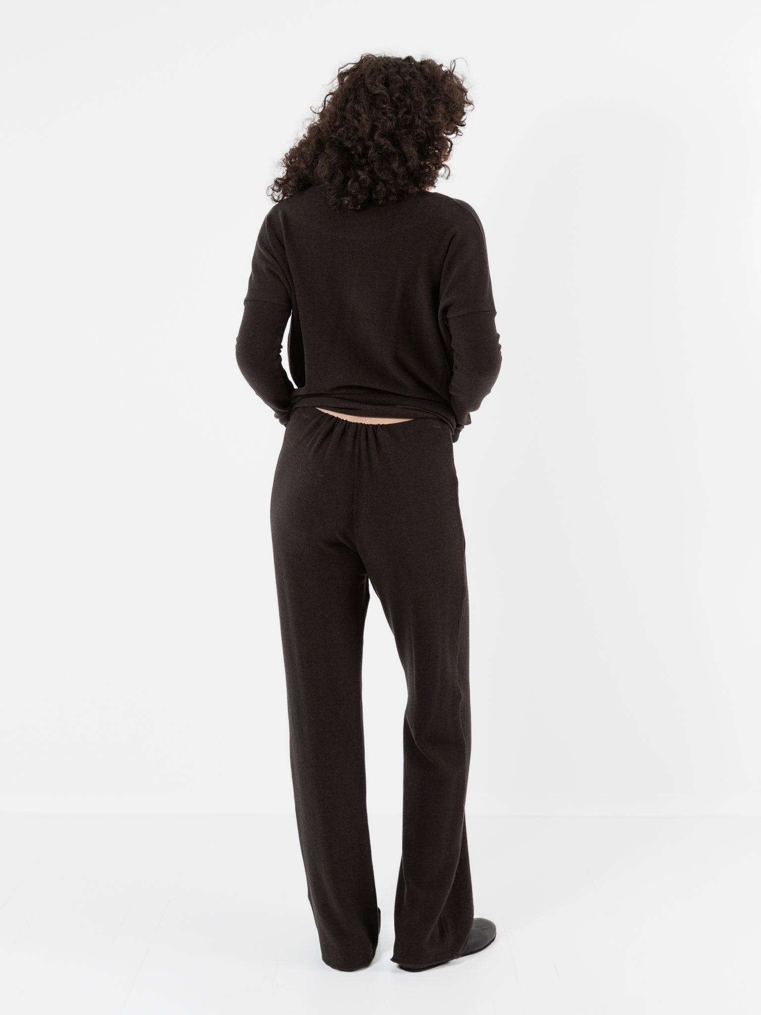Album Di Famiglia Basic Trousers in Chocolate JP - ALBUM DI FAMIGLIA at Worthwhile - shop PANT