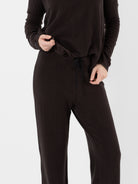 Album Di Famiglia Basic Trousers in Chocolate JP - ALBUM DI FAMIGLIA at Worthwhile - shop PANT