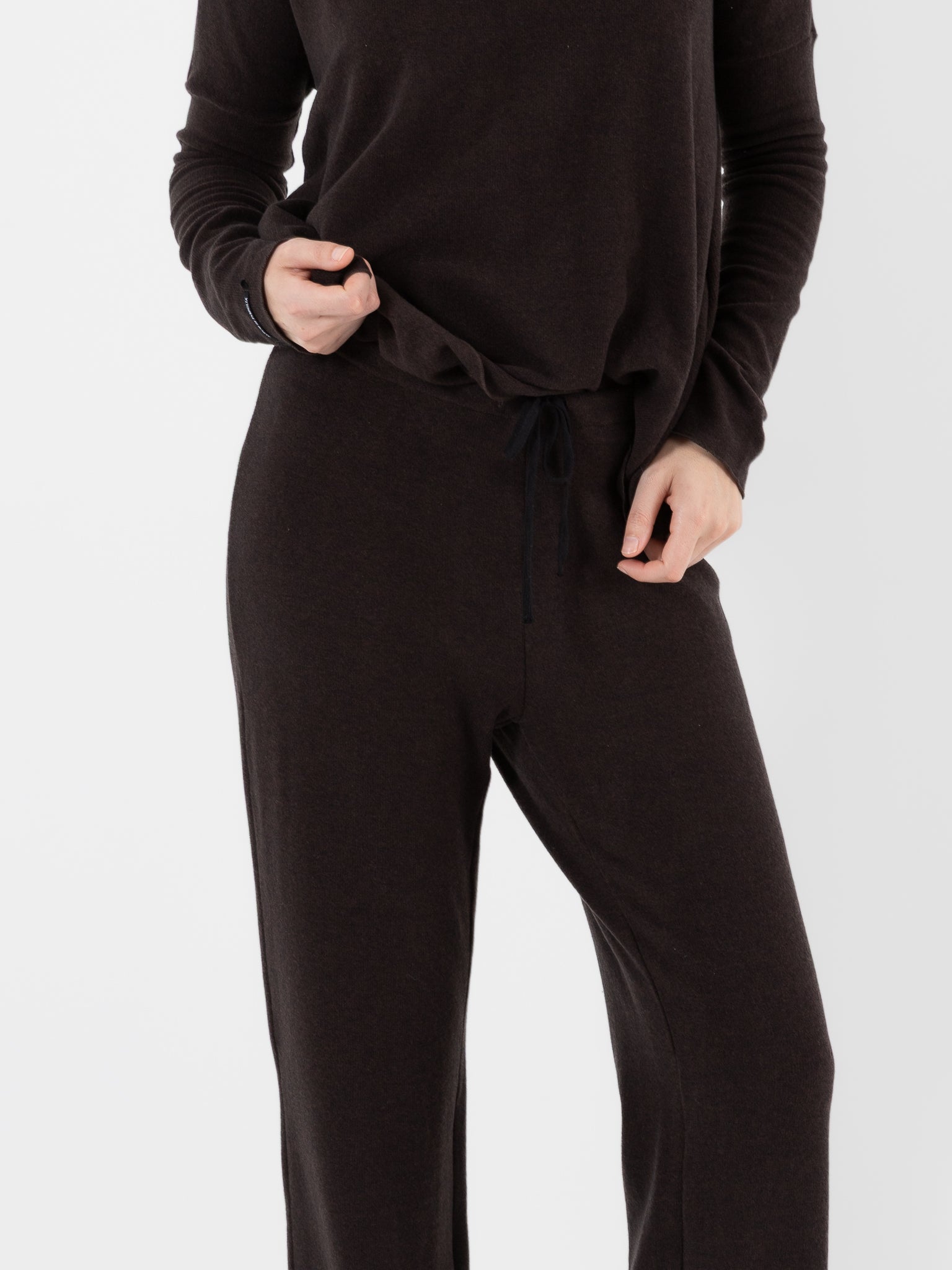 Album Di Famiglia Basic Trousers in Chocolate JP - ALBUM DI FAMIGLIA at Worthwhile - shop PANT