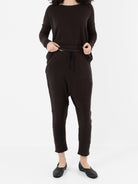Album Di Famiglia New Basic Pant In Chocolate JP - ALBUM DI FAMIGLIA at Worthwhile - shop PANT