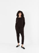 Album Di Famiglia New Basic Pant In Chocolate JP - ALBUM DI FAMIGLIA at Worthwhile - shop PANT