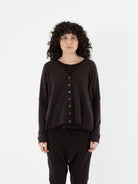 Album Di Famiglia Cashmere Cardigan In Chocolate - ALBUM DI FAMIGLIA at Worthwhile - shop CARDIGAN