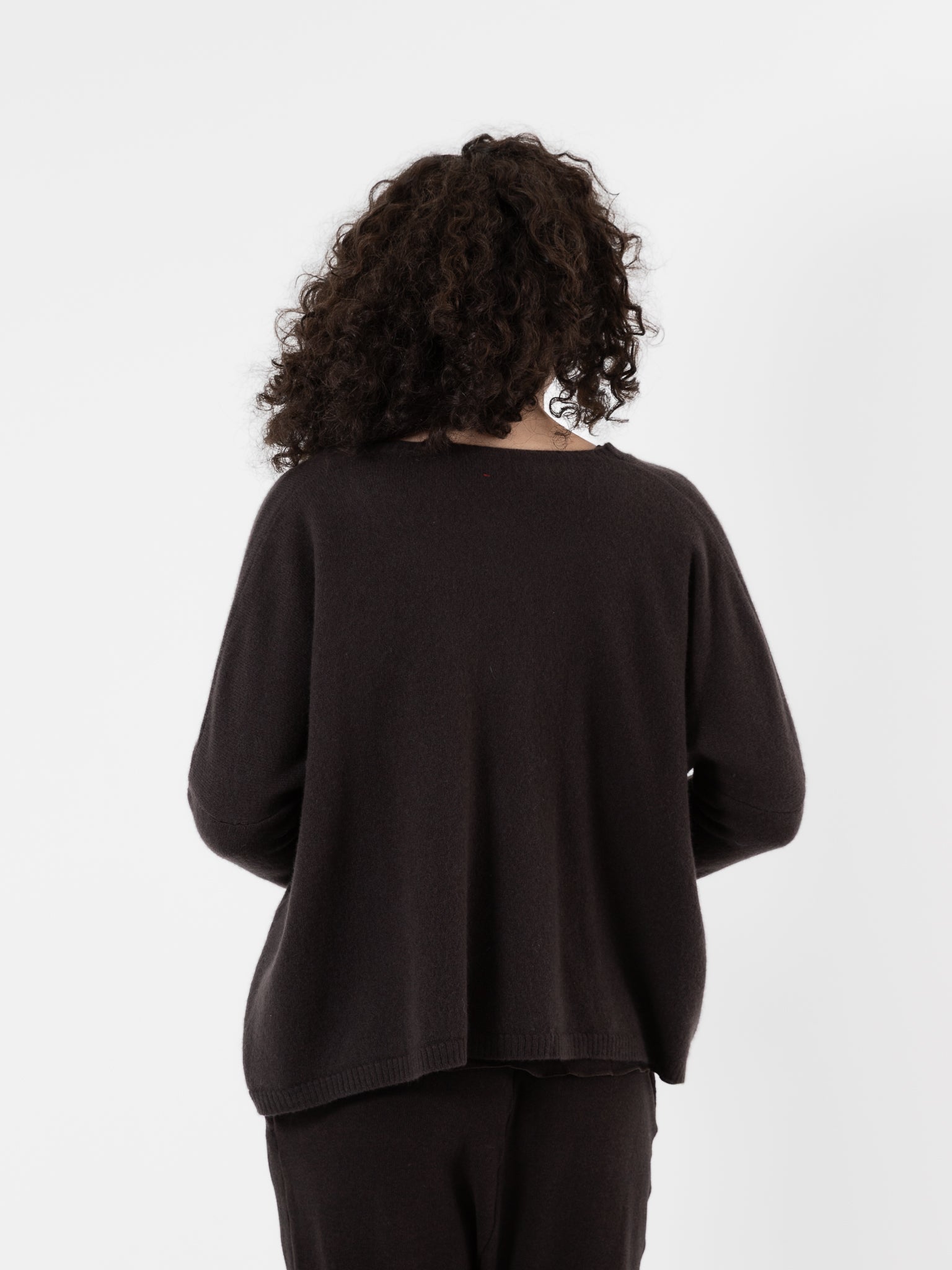 Album Di Famiglia Cashmere Cardigan In Chocolate - ALBUM DI FAMIGLIA at Worthwhile - shop CARDIGAN
