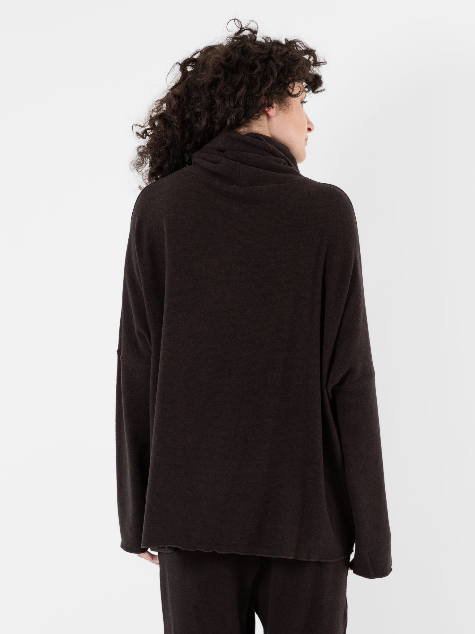 Album Di Famiglia Big Big Turtleneck in Chocolate JP - ALBUM DI FAMIGLIA at Worthwhile - shop TOP