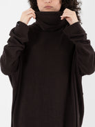 Album Di Famiglia Big Big Turtleneck in Chocolate JP - ALBUM DI FAMIGLIA at Worthwhile - shop TOP