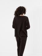 Album Di Famiglia Cardigan in Chocolate JP - ALBUM DI FAMIGLIA at Worthwhile - shop CARDIGAN