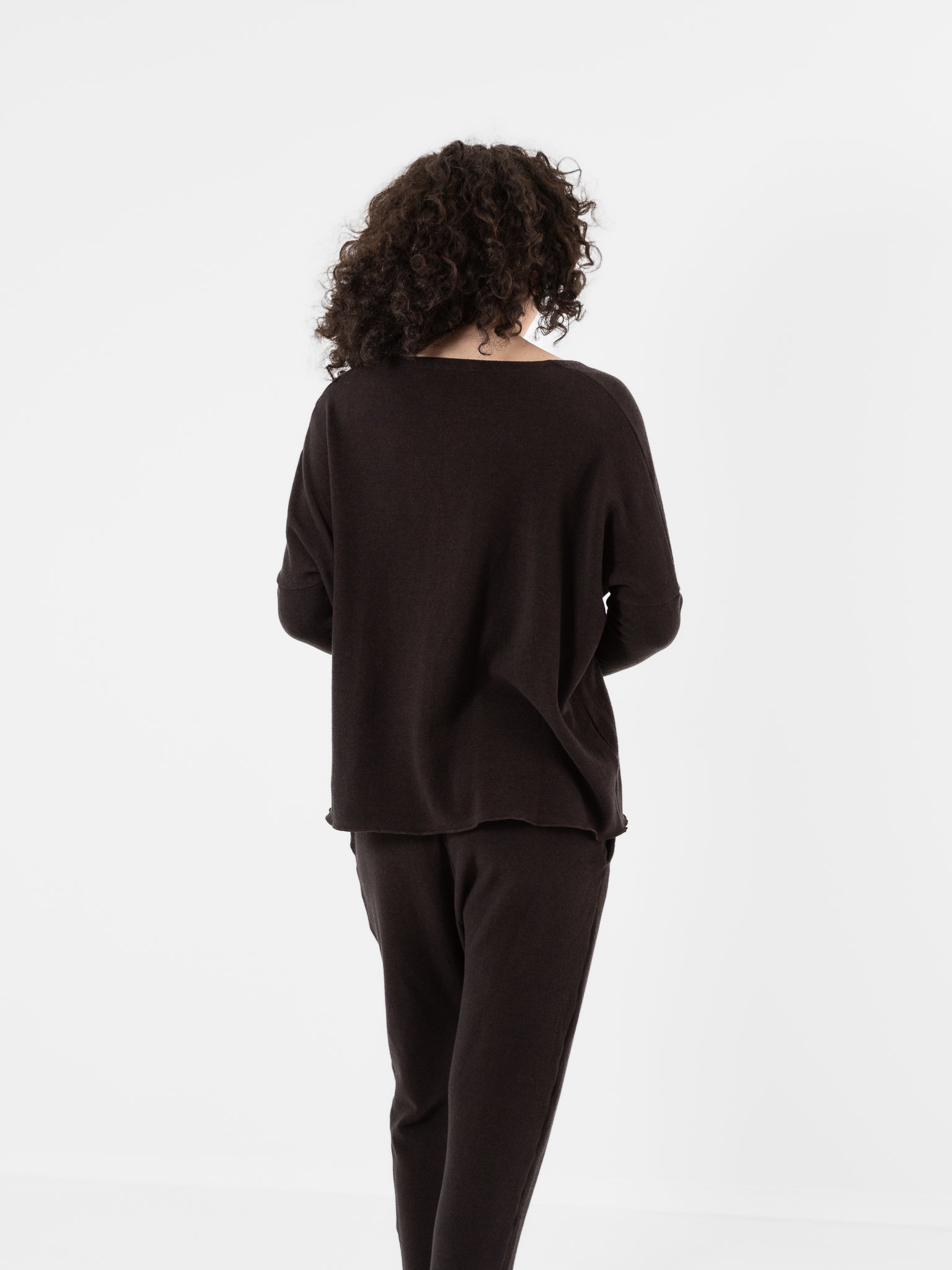 Album Di Famiglia Cardigan in Chocolate JP - ALBUM DI FAMIGLIA at Worthwhile - shop CARDIGAN