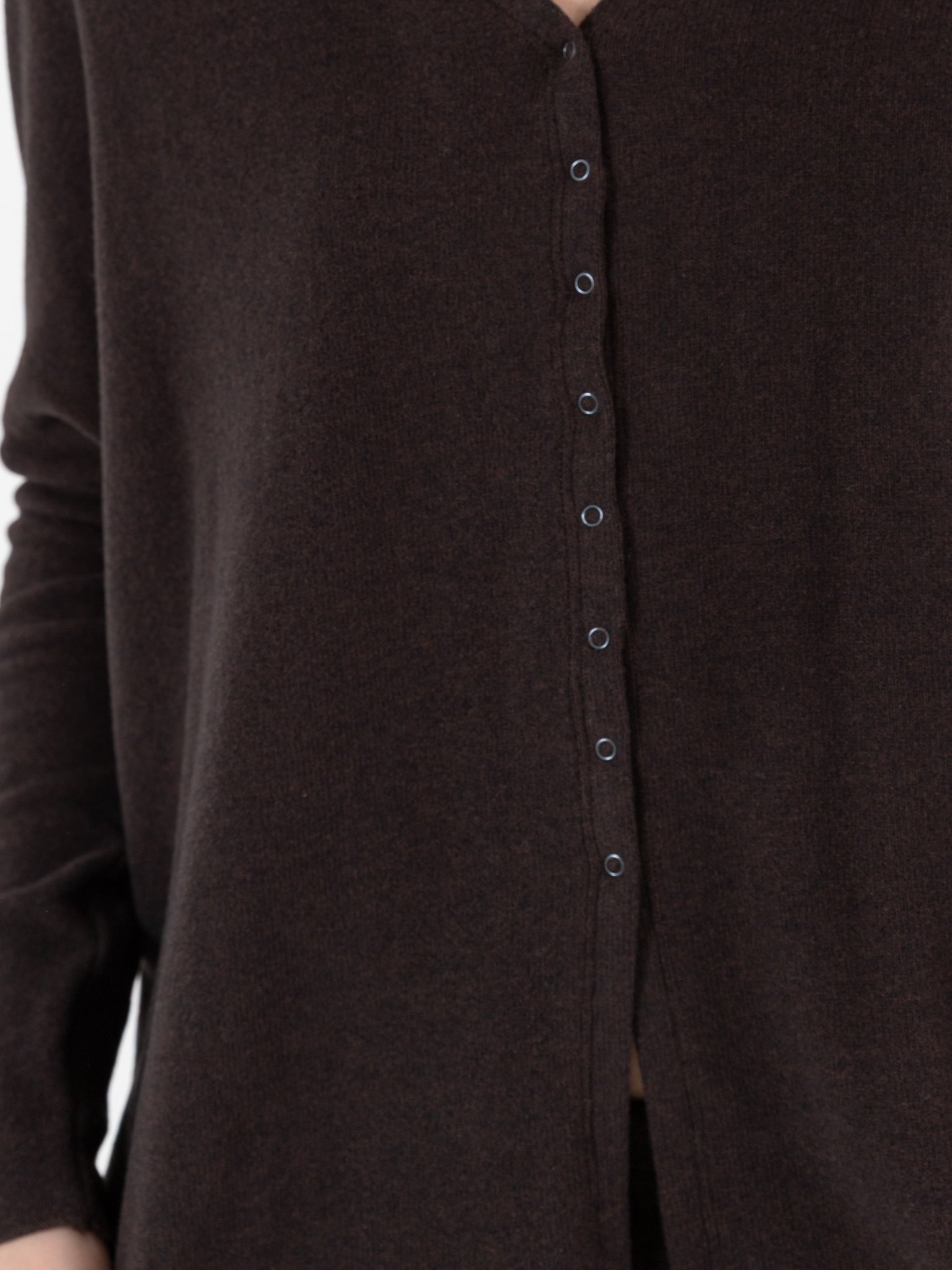 Album Di Famiglia Cardigan in Chocolate JP - ALBUM DI FAMIGLIA at Worthwhile - shop CARDIGAN