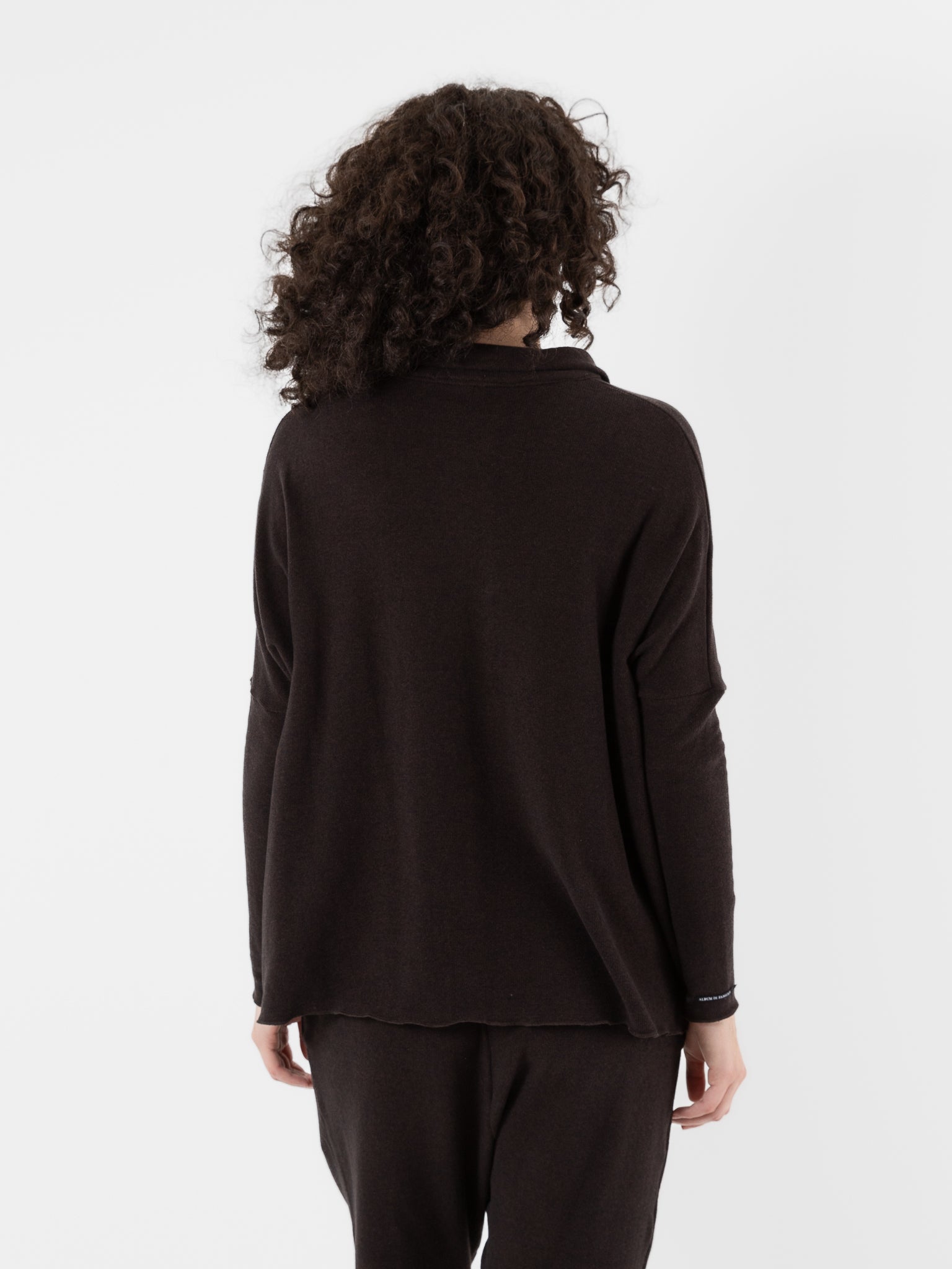 Album Di Famiglia Open Polo in Chocolate JP - ALBUM DI FAMIGLIA at Worthwhile - shop TOP