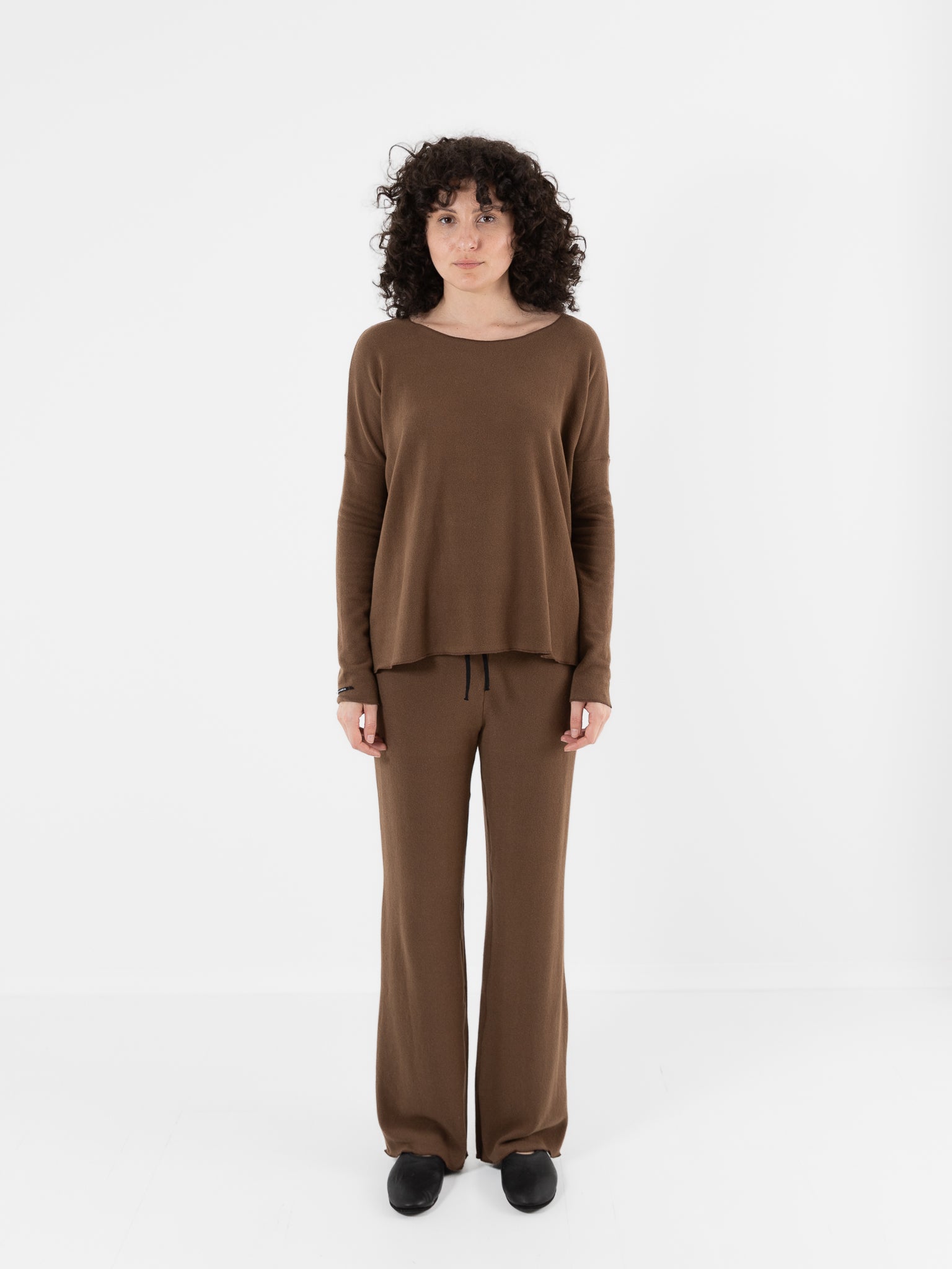 Album Di Famiglia Pullover in Chestnut JP - ALBUM DI FAMIGLIA at Worthwhile - shop TOP