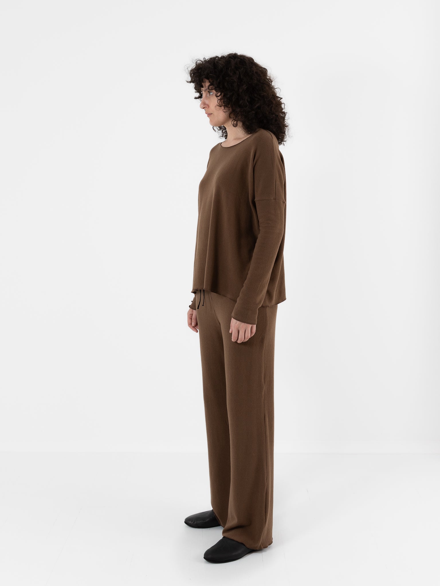 Album Di Famiglia Pullover in Chestnut JP - ALBUM DI FAMIGLIA at Worthwhile - shop TOP