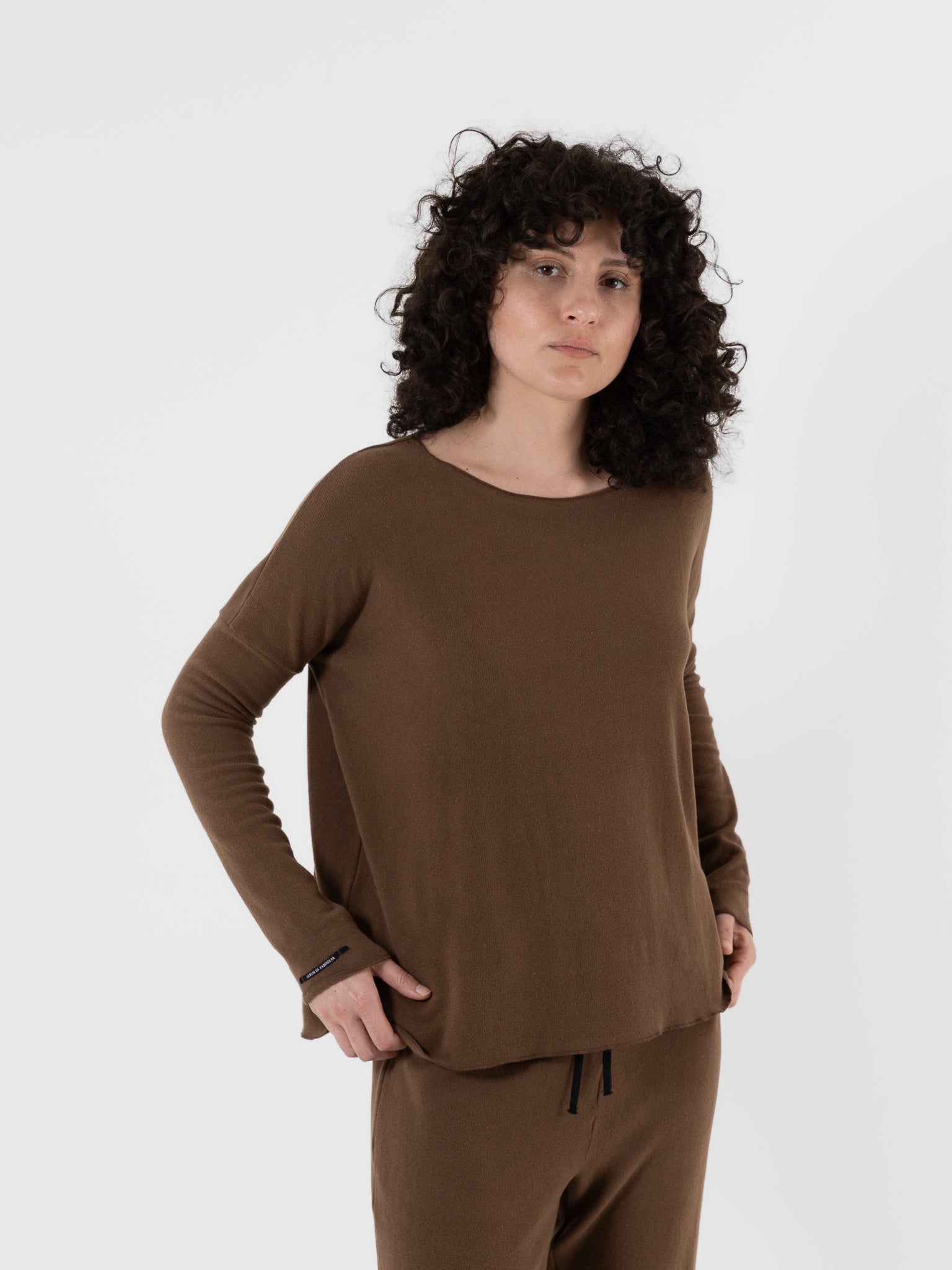 Album Di Famiglia Pullover in Chestnut JP - ALBUM DI FAMIGLIA at Worthwhile - shop TOP