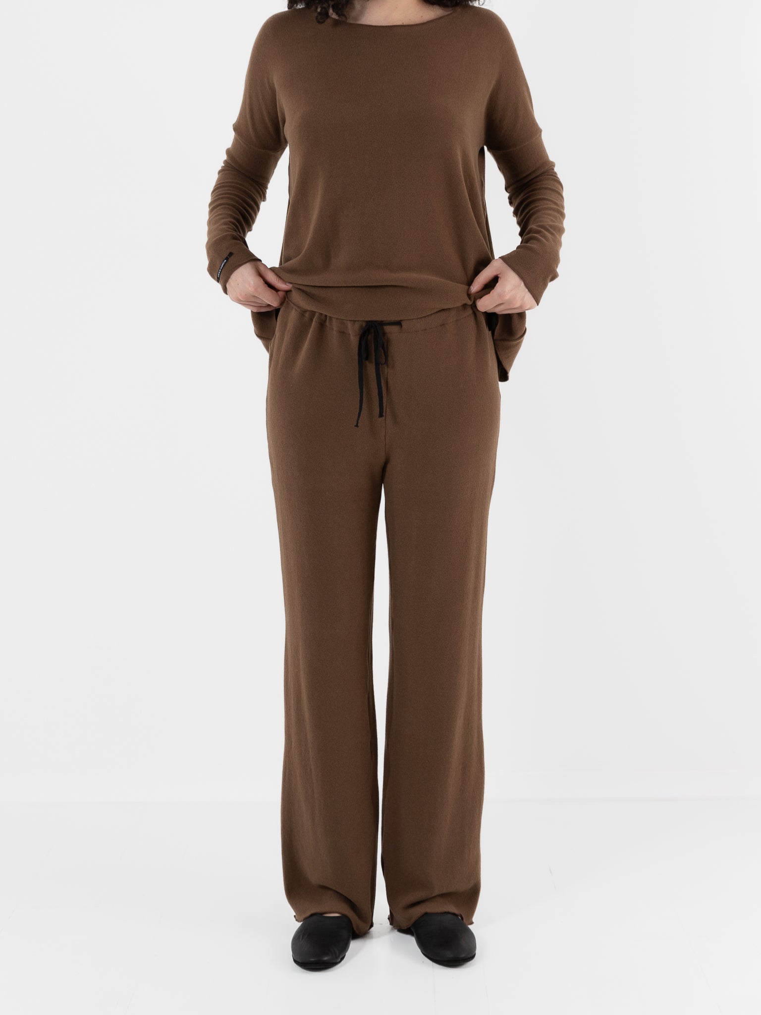 Album Di Famiglia Basic Trousers in Chestnut JP - ALBUM DI FAMIGLIA at Worthwhile - shop PANT