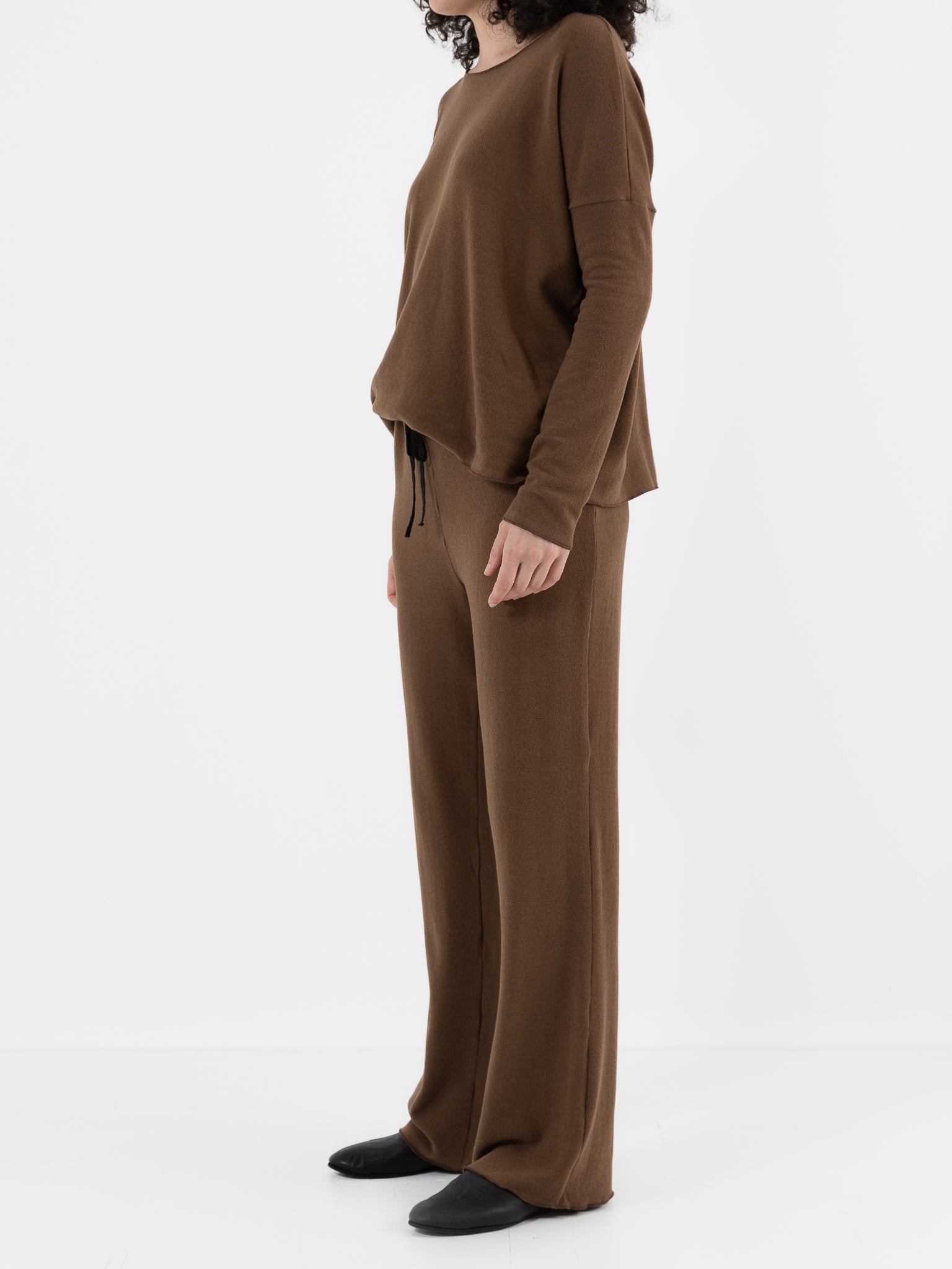 Album Di Famiglia Basic Trousers in Chestnut JP - ALBUM DI FAMIGLIA at Worthwhile - shop PANT