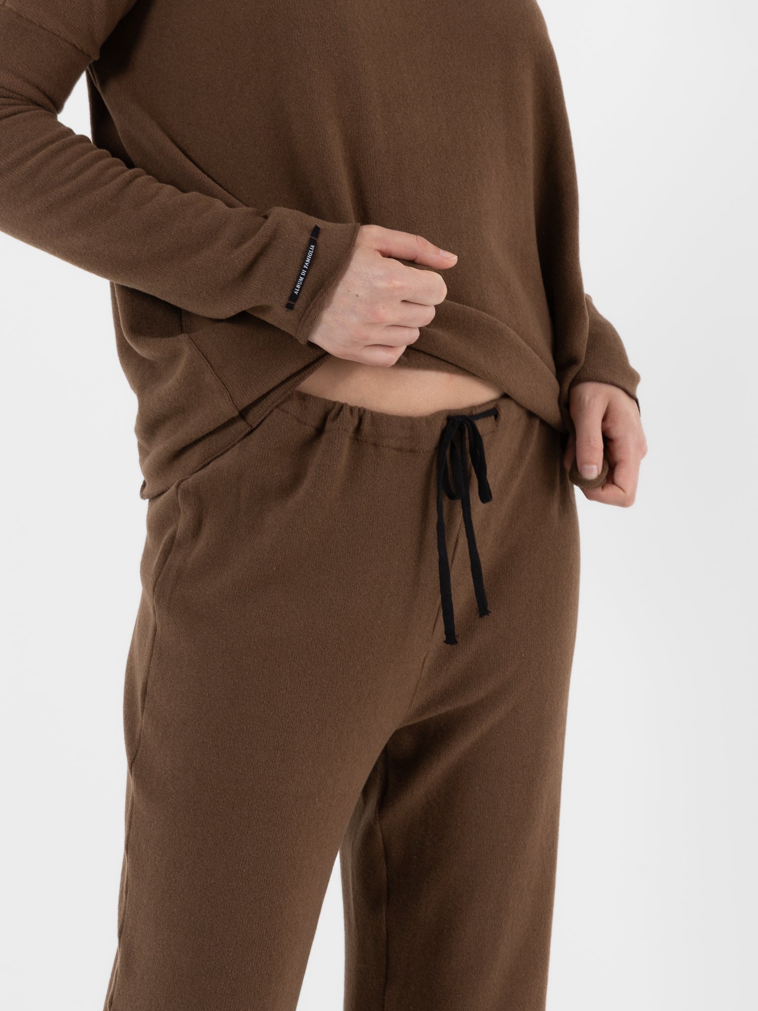 Album Di Famiglia Basic Trousers in Chestnut JP - ALBUM DI FAMIGLIA at Worthwhile - shop PANT