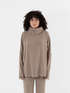 Album Di Famiglia Big Big Turtleneck in Marron Glace JP - ALBUM DI FAMIGLIA at Worthwhile - shop TOP