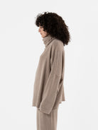 Album Di Famiglia Big Big Turtleneck in Marron Glace JP - ALBUM DI FAMIGLIA at Worthwhile - shop TOP