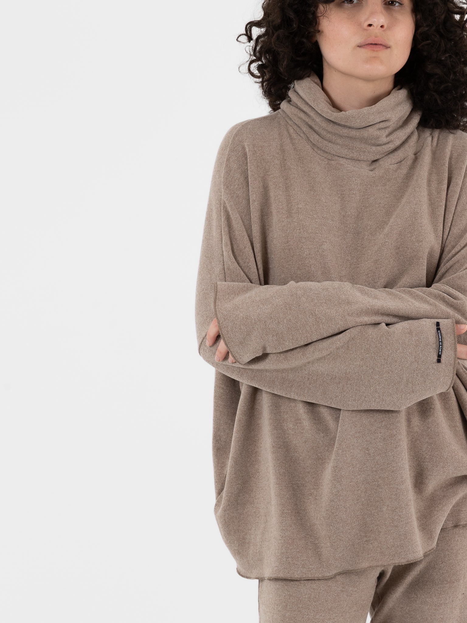 Album Di Famiglia Big Big Turtleneck in Marron Glace JP - ALBUM DI FAMIGLIA at Worthwhile - shop TOP