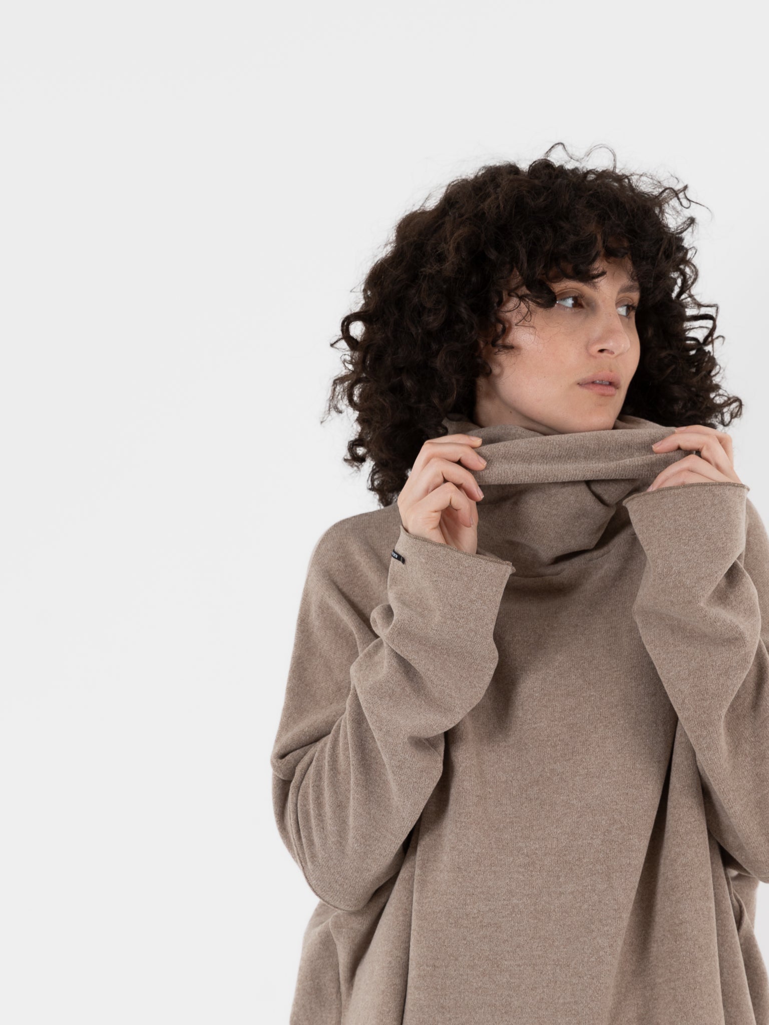 Album Di Famiglia Big Big Turtleneck in Marron Glace JP - ALBUM DI FAMIGLIA at Worthwhile - shop TOP
