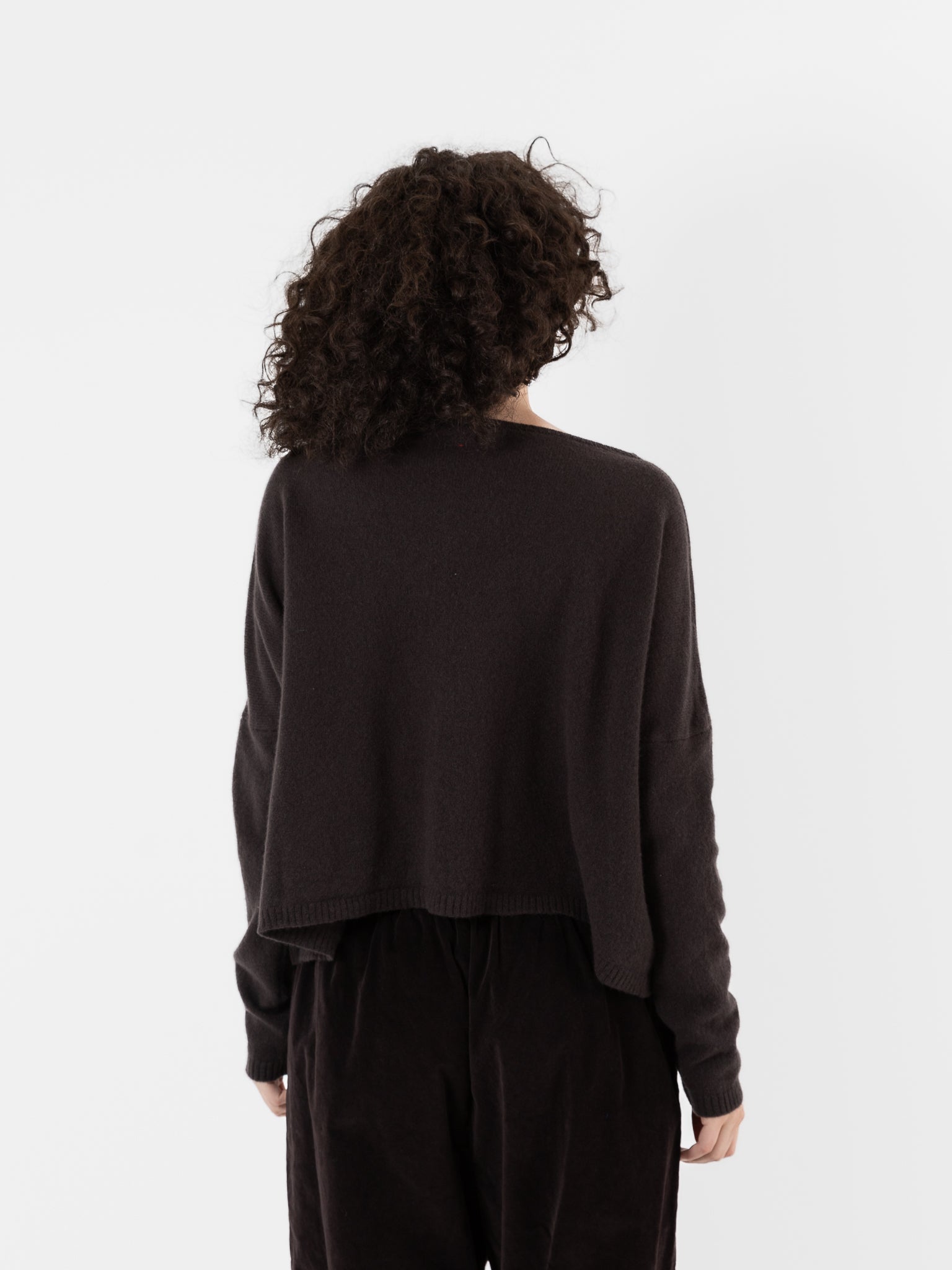 Album Di Famiglia Cashmere Boatneck Sweater in Chocolate - ALBUM DI FAMIGLIA at Worthwhile - shop SWEATER