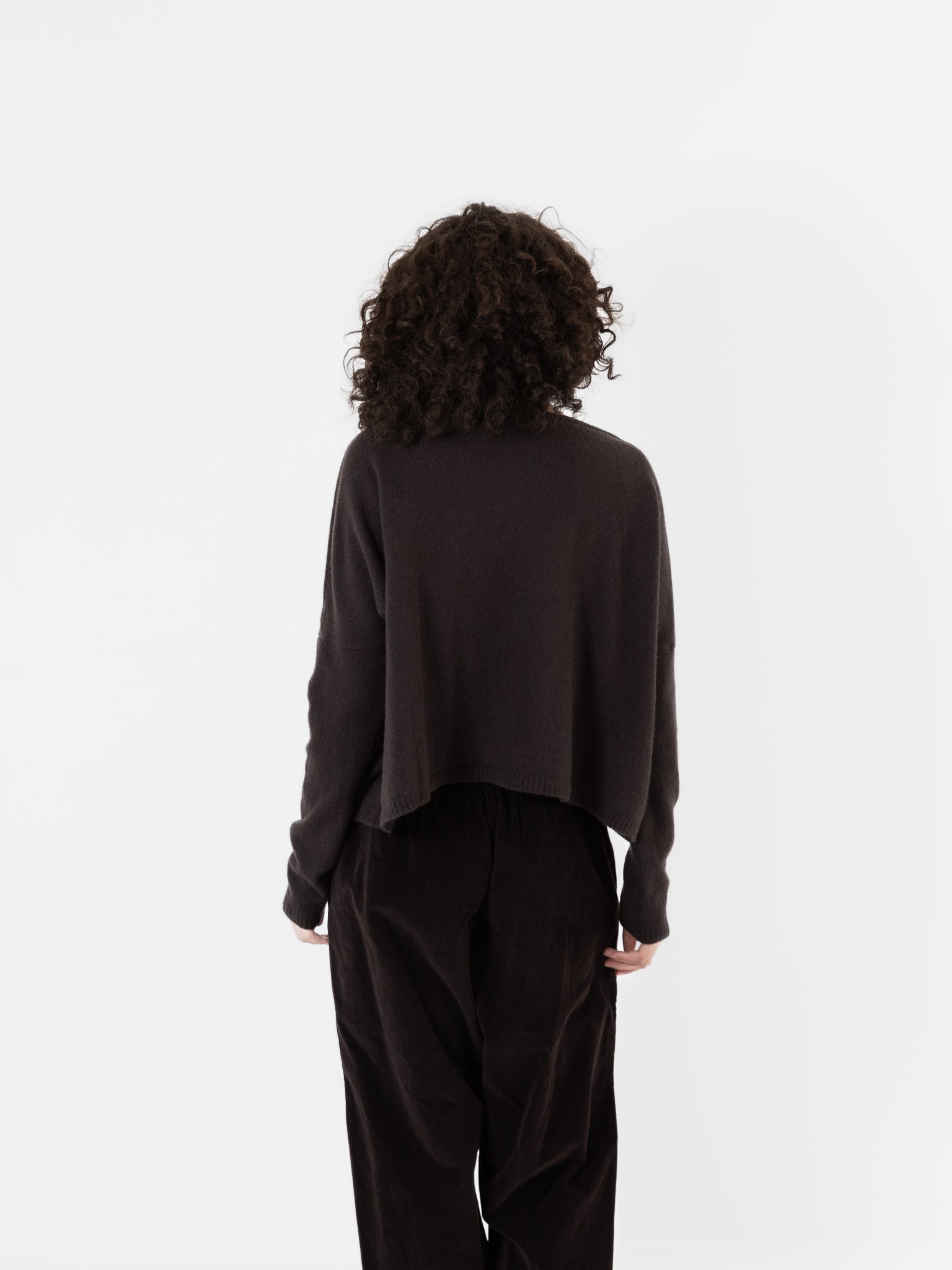 Album Di Famiglia Cashmere Boatneck Sweater in Chocolate - ALBUM DI FAMIGLIA at Worthwhile - shop SWEATER