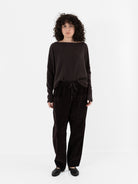 Album di Famiglia Velvet Braghe Pant in Chocolate - ALBUM DI FAMIGLIA at Worthwhile - shop PANT