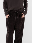 Album di Famiglia Velvet Braghe Pant in Chocolate - ALBUM DI FAMIGLIA at Worthwhile - shop PANT