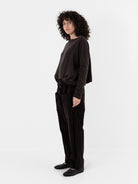 Album di Famiglia Velvet Braghe Pant in Chocolate - ALBUM DI FAMIGLIA at Worthwhile - shop PANT