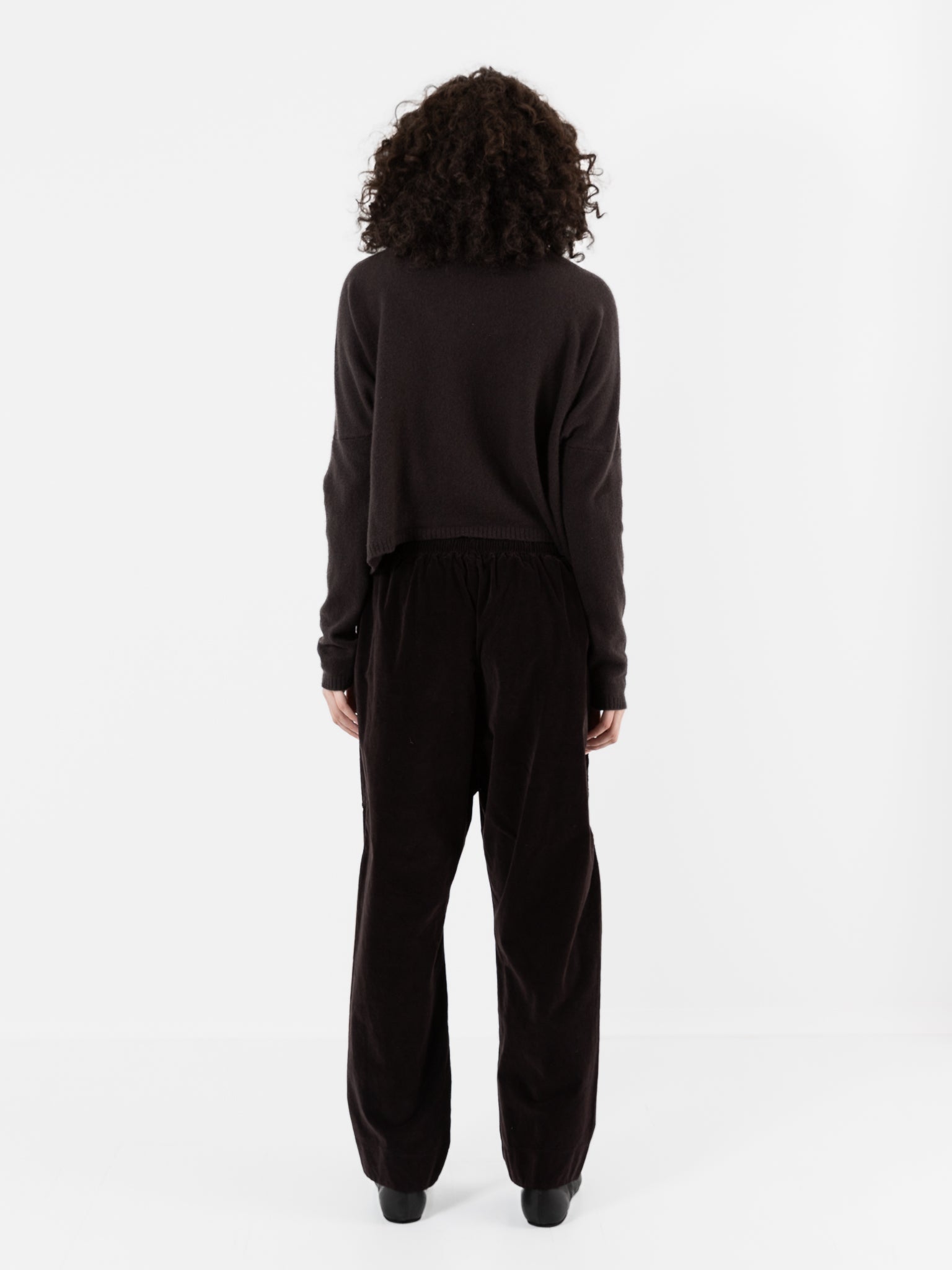 Album di Famiglia Velvet Braghe Pant in Chocolate - ALBUM DI FAMIGLIA at Worthwhile - shop PANT