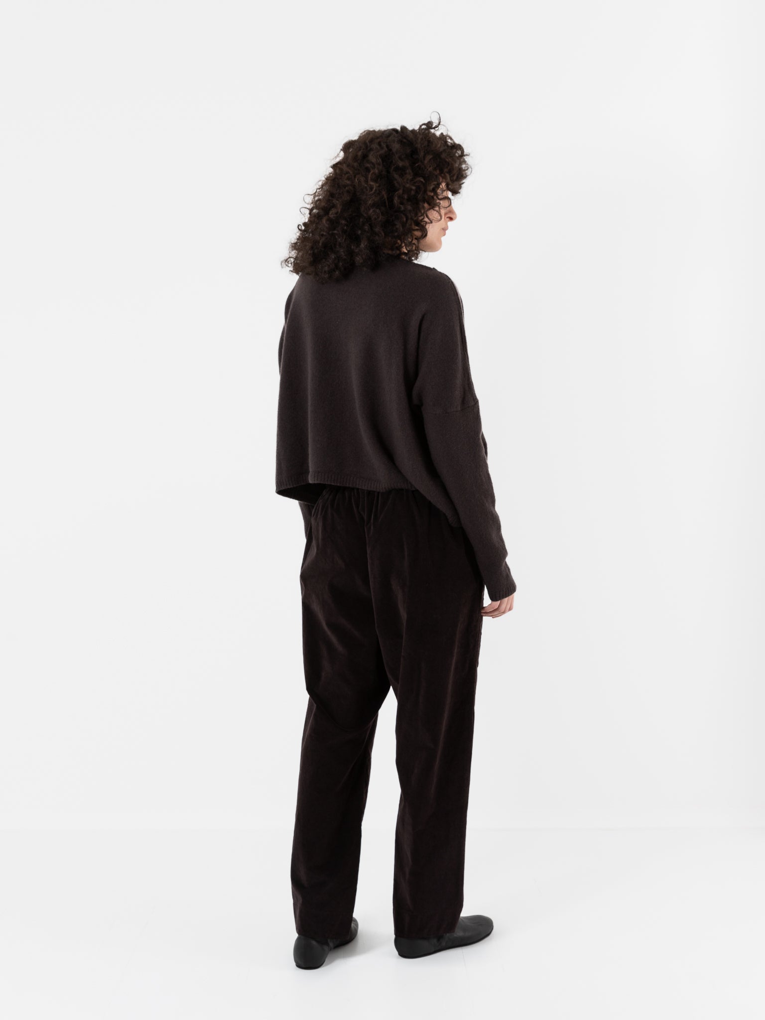 Album di Famiglia Velvet Braghe Pant in Chocolate - ALBUM DI FAMIGLIA at Worthwhile - shop PANT