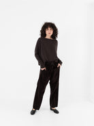 Album di Famiglia Velvet Braghe Pant in Chocolate - ALBUM DI FAMIGLIA at Worthwhile - shop PANT
