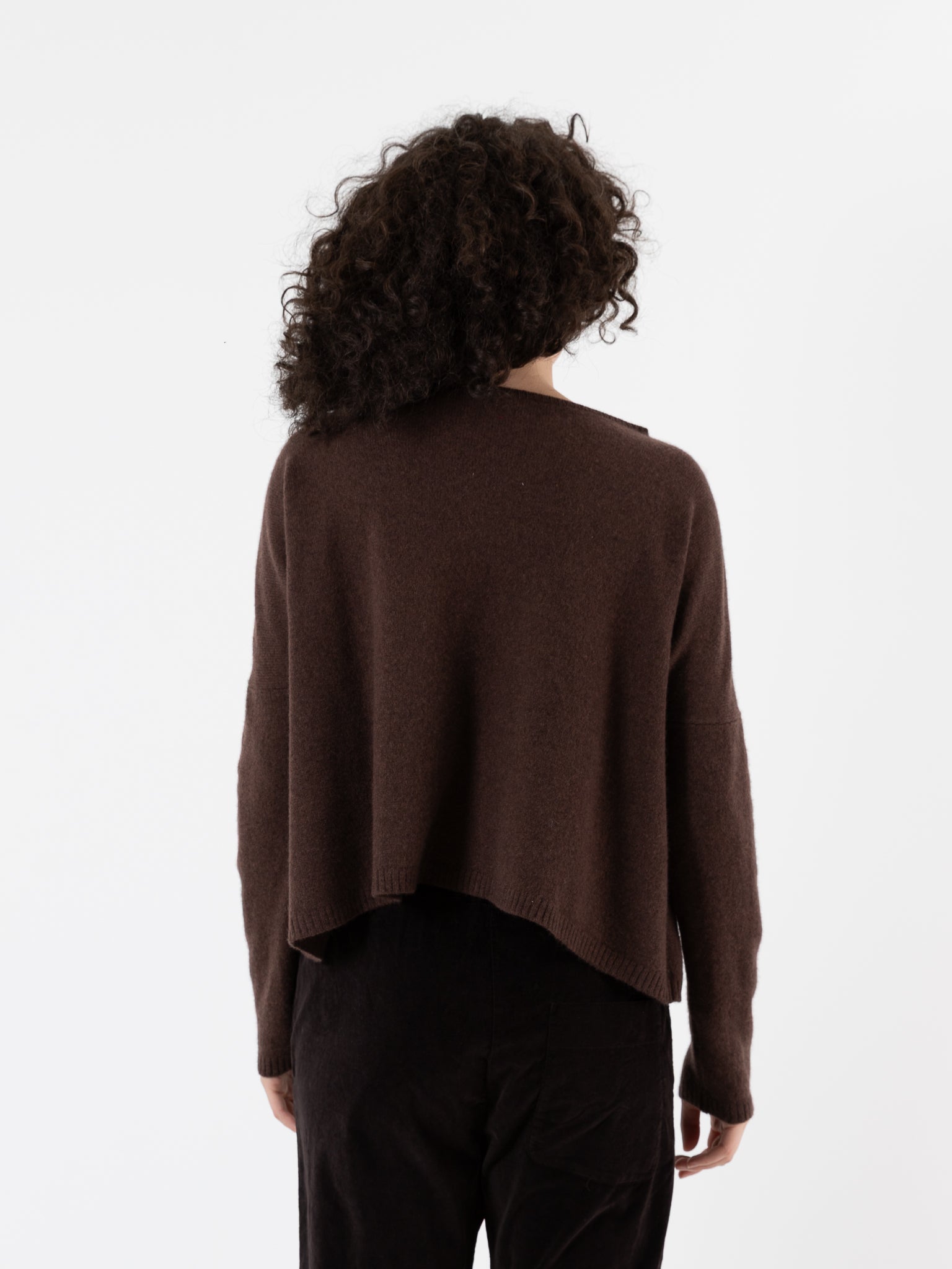 Album Di Famiglia Cashmere Boatneck Sweater in Chestnut - ALBUM DI FAMIGLIA at Worthwhile - shop SWEATER
