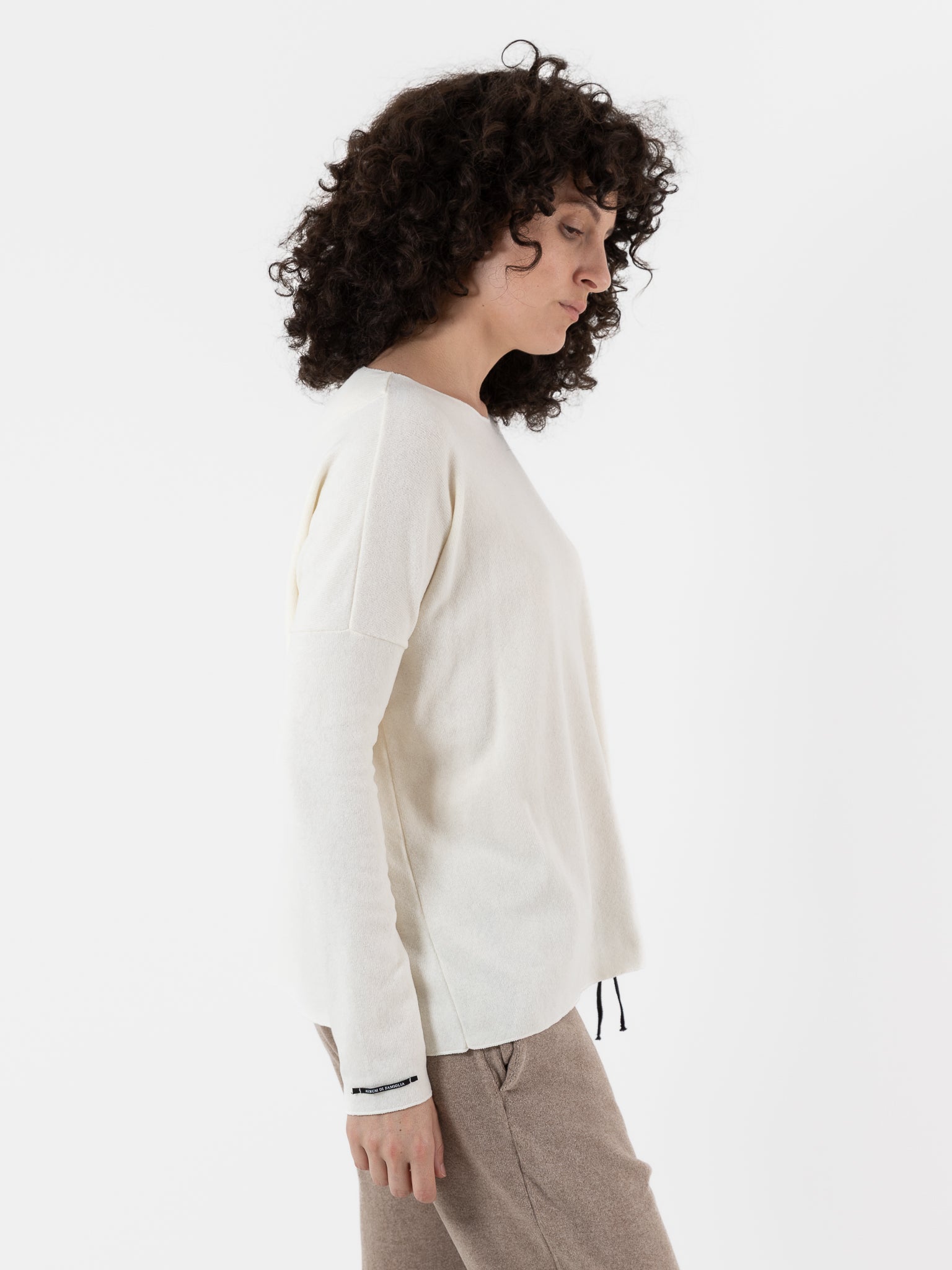 Album Di Famiglia Pullover in Milk JP - ALBUM DI FAMIGLIA at Worthwhile - shop TOP