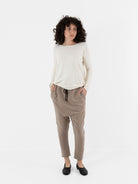 Album Di Famiglia New Basic Pant In Marron Glace JP - ALBUM DI FAMIGLIA at Worthwhile - shop PANT