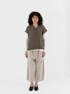 Album Di Famiglia Cashmere Open Vest in Marron Glace - ALBUM DI FAMIGLIA at Worthwhile - shop VEST