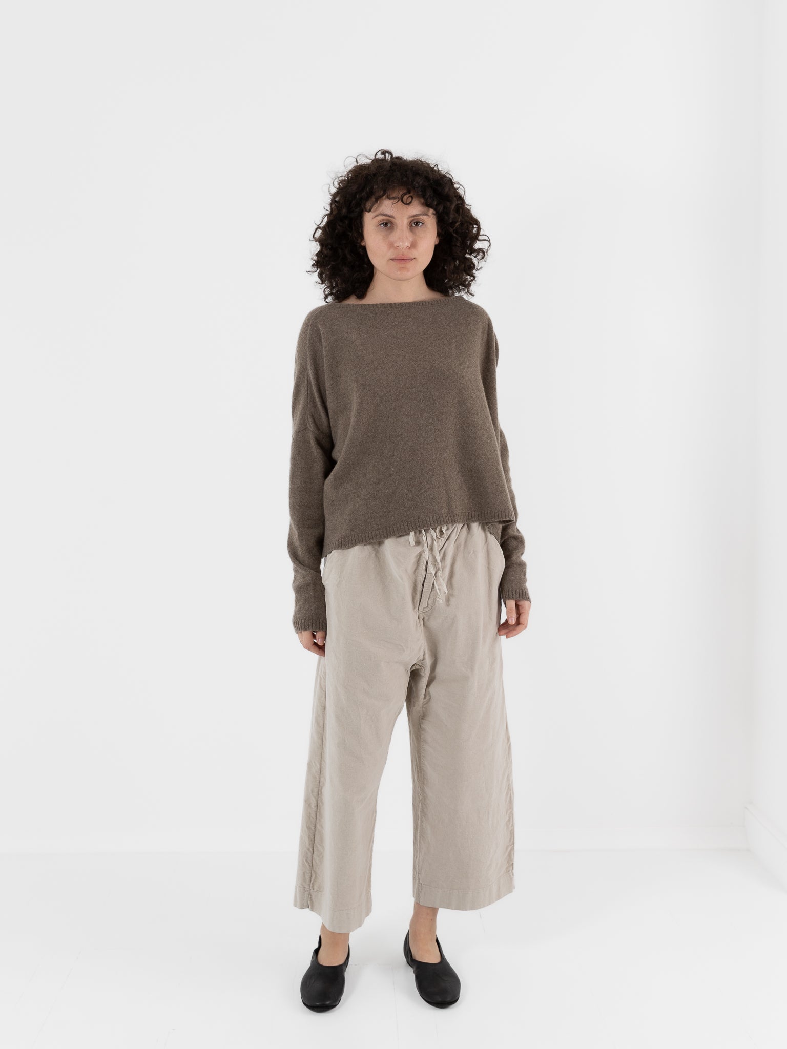 Album Di Famiglia Cashmere Boatneck Sweater in Marron Glace - ALBUM DI FAMIGLIA at Worthwhile - shop SWEATER