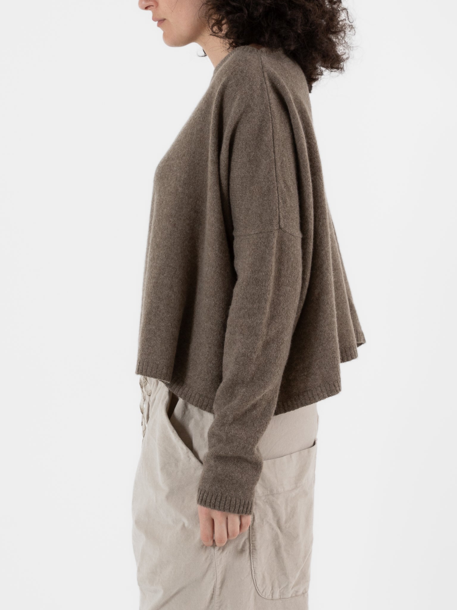 Album Di Famiglia Cashmere Boatneck Sweater in Marron Glace - ALBUM DI FAMIGLIA at Worthwhile - shop SWEATER