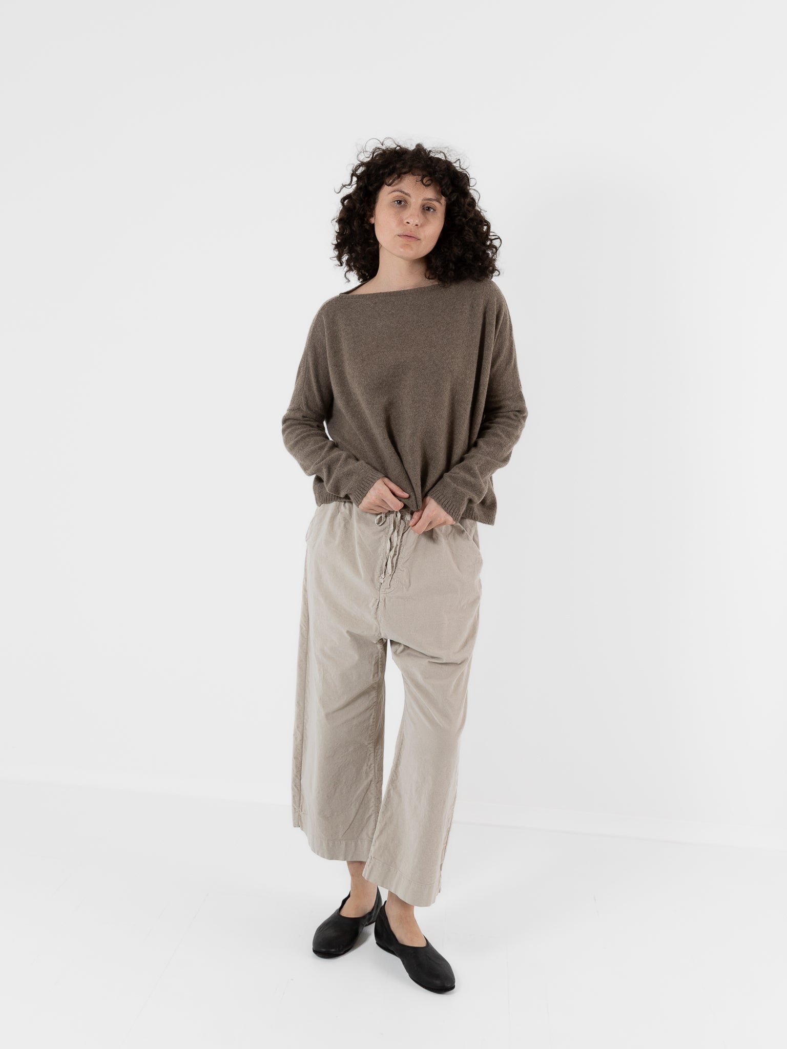Album Di Famiglia Cashmere Boatneck Sweater in Marron Glace - ALBUM DI FAMIGLIA at Worthwhile - shop SWEATER