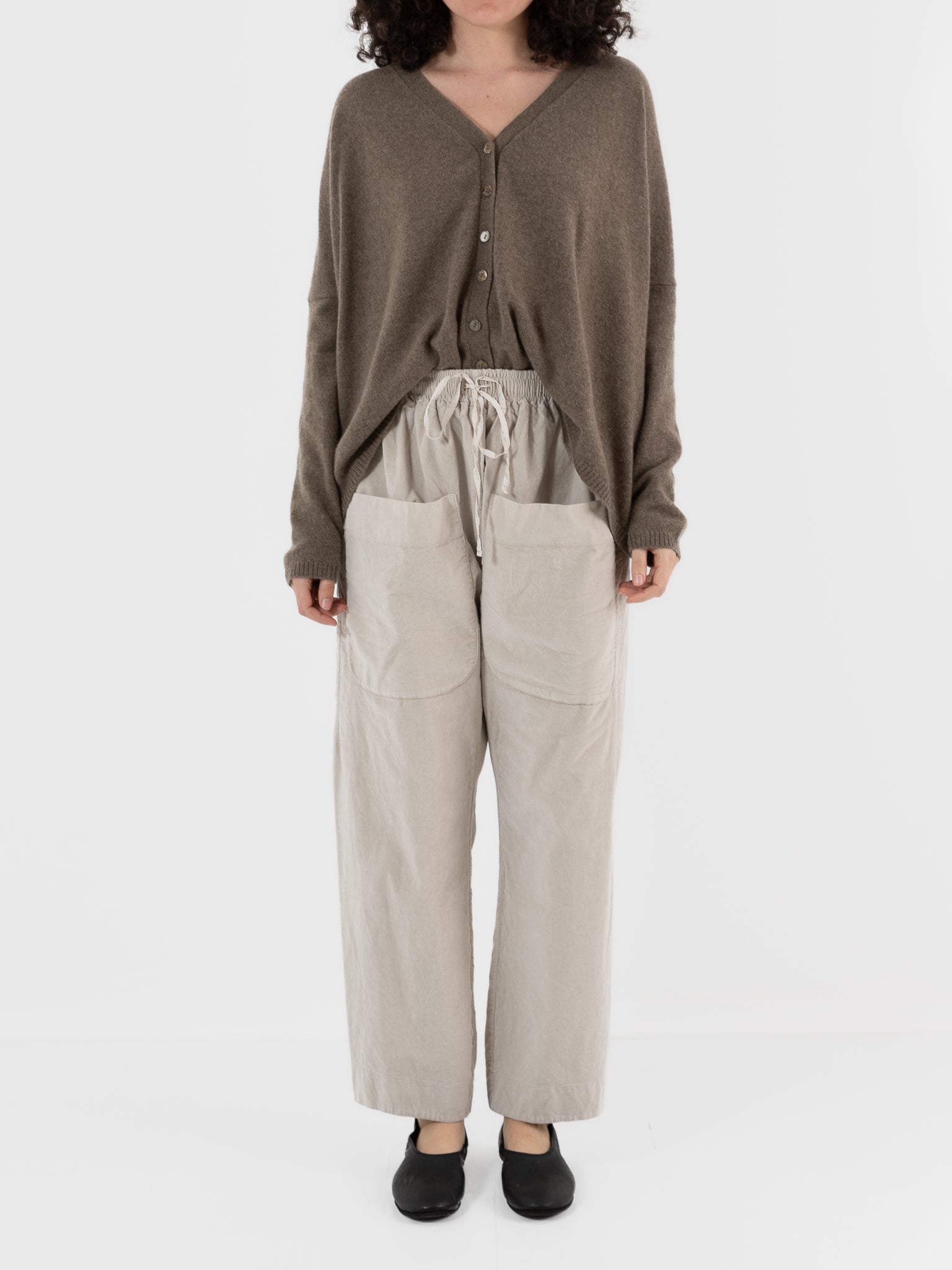 Album di Famiglia Velvet Braghe Pant in Oatmeal - ALBUM DI FAMIGLIA at Worthwhile - shop PANT
