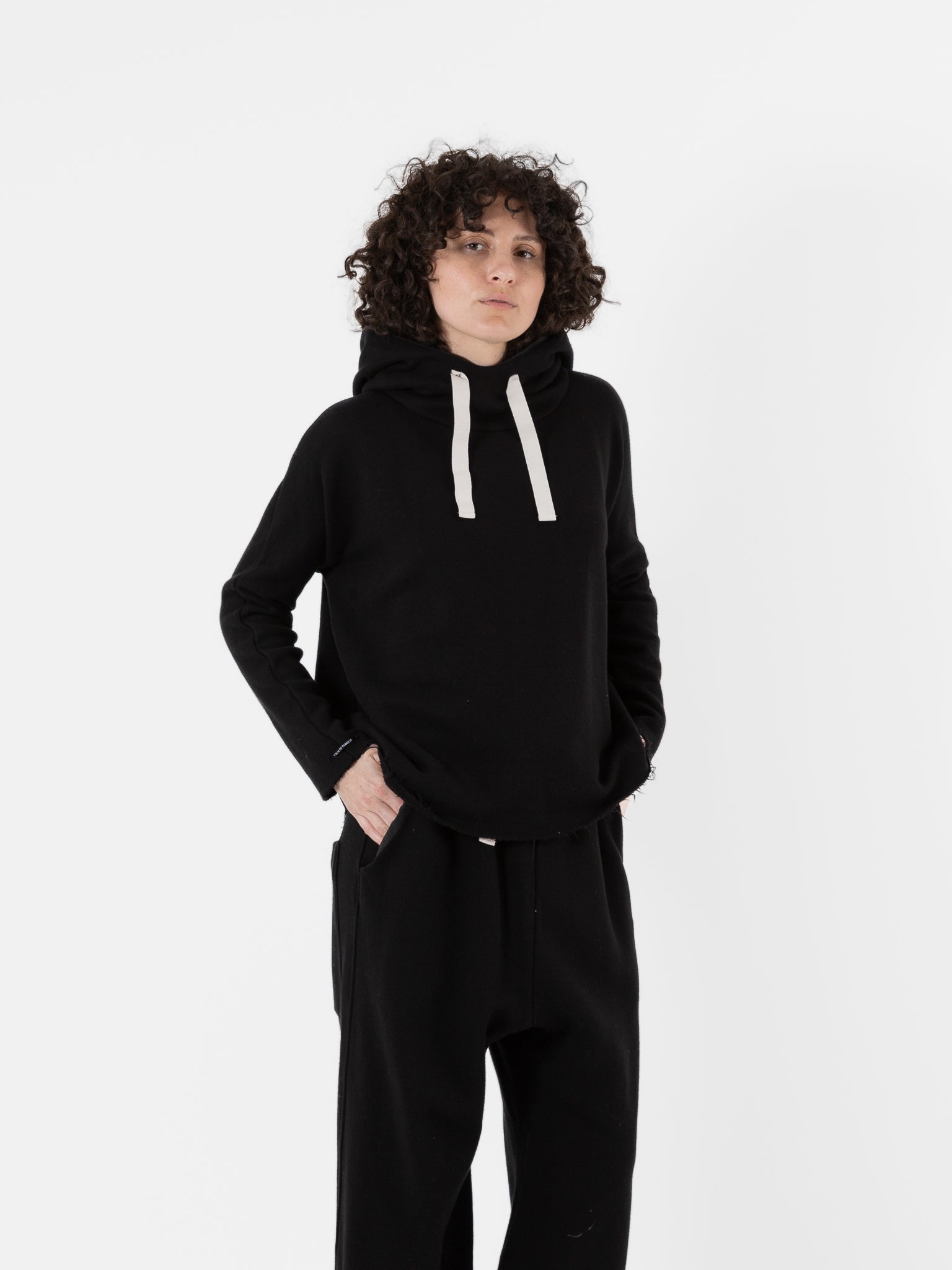 Album di Famiglia Soft Hoodie in Black - ALBUM DI FAMIGLIA at Worthwhile - shop TOP