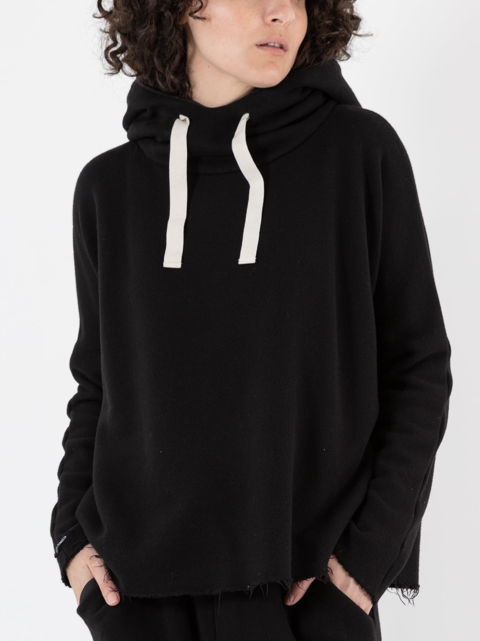 Album di Famiglia Soft Hoodie in Black - ALBUM DI FAMIGLIA at Worthwhile - shop TOP