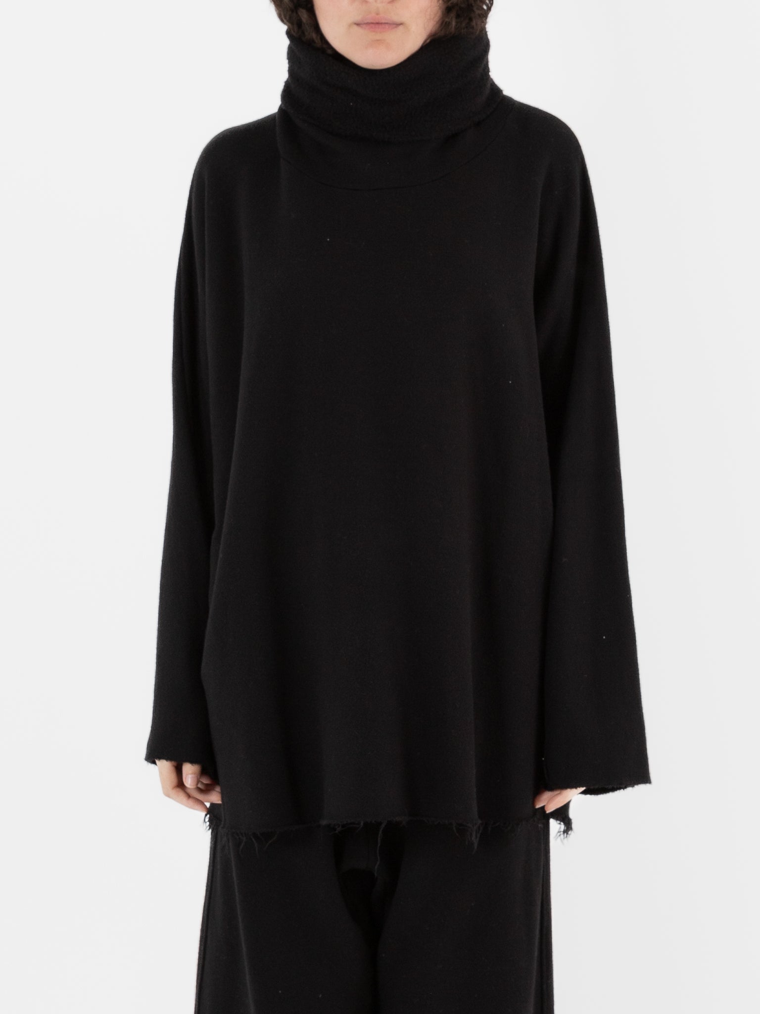 Album Di Famiglia Soft Turtleneck in Black - ALBUM DI FAMIGLIA at Worthwhile - shop TOP