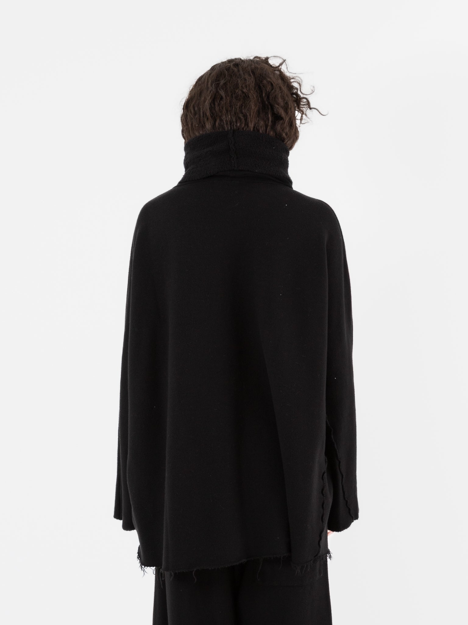 Album Di Famiglia Soft Turtleneck in Black - ALBUM DI FAMIGLIA at Worthwhile - shop TOP